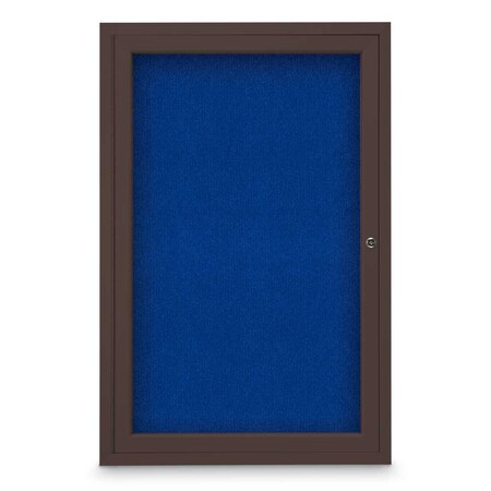 United Visual Products Sliding Door Indoor Enclosed Corkboard, 7 UV9028ACSH-WHITE-APRICOT